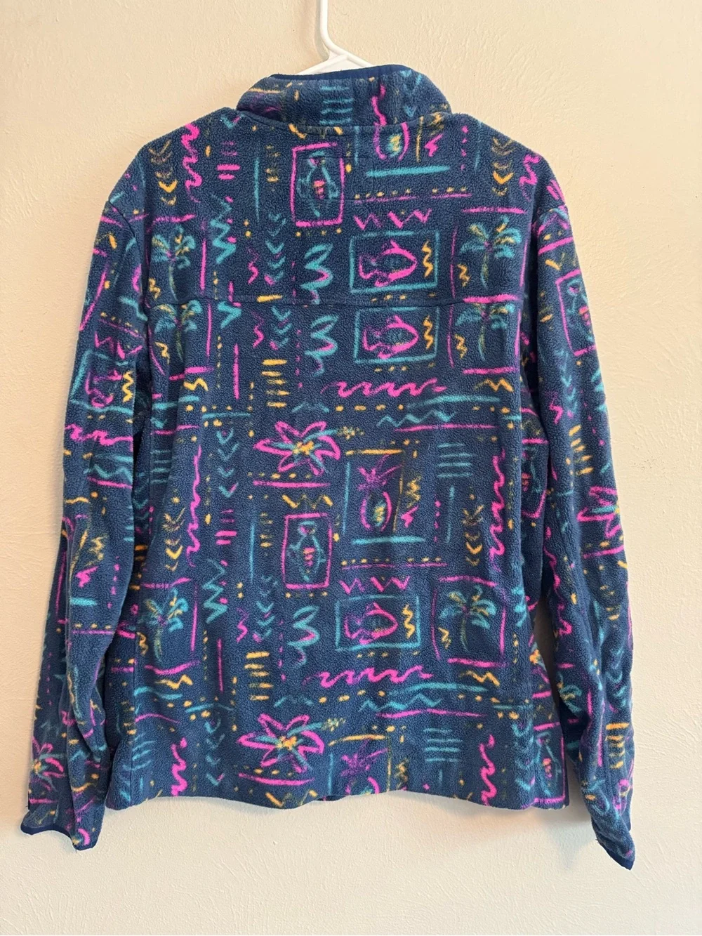 Chubbies Mens Retro Tropical Fleece Quarter Zip Pullover